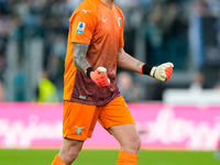 Ivan Provedel of SS Lazio celebrates after Pedro of SS Lazio scored second goal during the Serie A Enilive match between SS Lazio and Genoa...