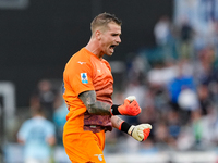 Ivan Provedel of SS Lazio celebrates after Pedro of SS Lazio scored second goal during the Serie A Enilive match between SS Lazio and Genoa...