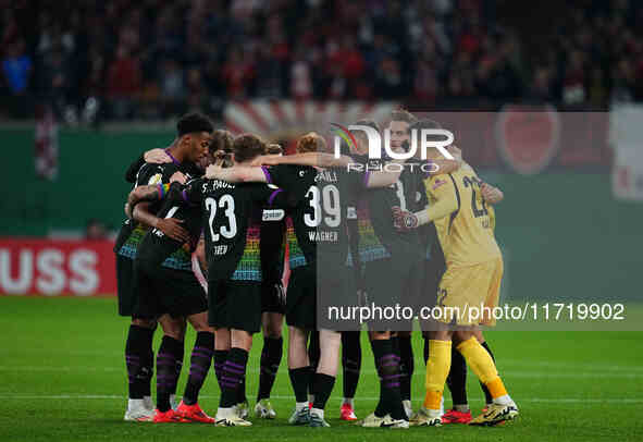   FC St. Pauli team during the DFB Cup  Second Round match between RB Leipzig and FC St. Pauli at Red Bull arena, Leipzig, Germany on Octobe...