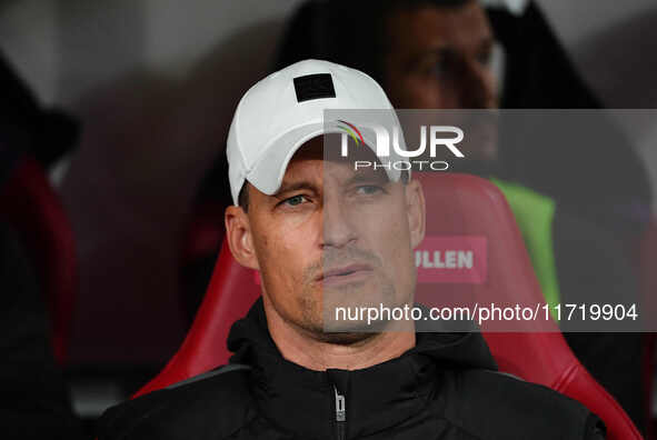 Alexander Blessin of FC St. Pauli looks on during the DFB Cup  Second Round match between RB Leipzig and FC St. Pauli at Red Bull arena, Lei...