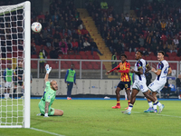 Patrick Dorgu of US Lecce is in action during the Serie A match between Lecce and Verona in Lecce, Italy, on October 29, 2024. (