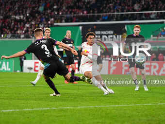 /#3/ /#2/  during the DFB Cup  Second Round match between RB Leipzig and FC St. Pauli at Red Bull arena, Leipzig, Germany on October 26, 202...