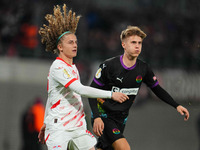 Viggo Gebel of Leipzig looks on during the DFB Cup  Second Round match between RB Leipzig and FC St. Pauli at Red Bull arena, Leipzig, Germa...