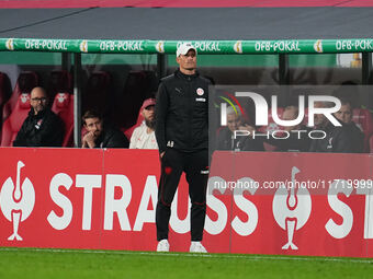 Alexander Blessin of FC St. Pauli looks on during the DFB Cup  Second Round match between RB Leipzig and FC St. Pauli at Red Bull arena, Lei...