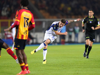 Tomas Suslov of Hellas Verona is in action during the Serie A match between Lecce and Verona in Lecce, Italy, on October 29, 2024. (