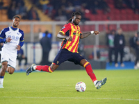 Kialonda Gaspar of US Lecce is in action during the Serie A match between Lecce and Verona in Lecce, Italy, on October 29, 2024. (