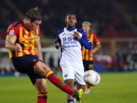 Daniel Mosquera of Hellas Verona is in action during the Serie A match between Lecce and Verona in Lecce, Italy, on October 29, 2024. (