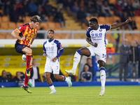 Daniel Mosquera of Hellas Verona is in action during the Serie A match between Lecce and Verona in Lecce, Italy, on October 29, 2024. (