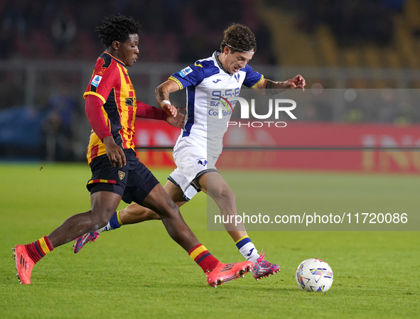 Ondrej Duda of Hellas Verona is in action during the Serie A match between Lecce and Verona in Lecce, Italy, on October 29, 2024. 