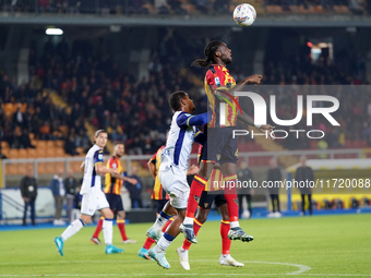 Kialonda Gaspar of US Lecce is in action during the Serie A match between Lecce and Verona in Lecce, Italy, on October 29, 2024. (