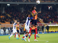 Kialonda Gaspar of US Lecce is in action during the Serie A match between Lecce and Verona in Lecce, Italy, on October 29, 2024. (