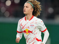 Viggo Gebel of Leipzig looks on during the DFB Cup  Second Round match between RB Leipzig and FC St. Pauli at Red Bull arena, Leipzig, Germa...