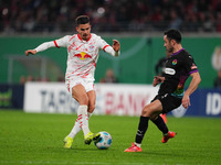 André Silva of Leipzig controls the ball during the DFB Cup  Second Round match between RB Leipzig and FC St. Pauli at Red Bull arena, Leipz...