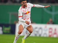 André Silva of Leipzig controls the ball during the DFB Cup  Second Round match between RB Leipzig and FC St. Pauli at Red Bull arena, Leipz...