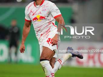 Benjamin Henrichs of Leipzig looks on during the DFB Cup  Second Round match between RB Leipzig and FC St. Pauli at Red Bull arena, Leipzig,...