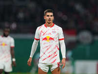 André Silva of Leipzig looks on during the DFB Cup  Second Round match between RB Leipzig and FC St. Pauli at Red Bull arena, Leipzig, Germa...