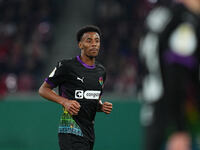 Oladapo Afolayan of FC St. Pauli looks on during the DFB Cup  Second Round match between RB Leipzig and FC St. Pauli at Red Bull arena, Leip...