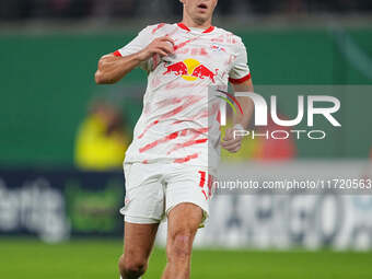 Christoph Baumgartner of Leipzig looks on during the DFB Cup  Second Round match between RB Leipzig and FC St. Pauli at Red Bull arena, Leip...