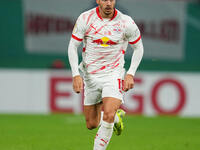 André Silva of Leipzig controls the ball during the DFB Cup  Second Round match between RB Leipzig and FC St. Pauli at Red Bull arena, Leipz...