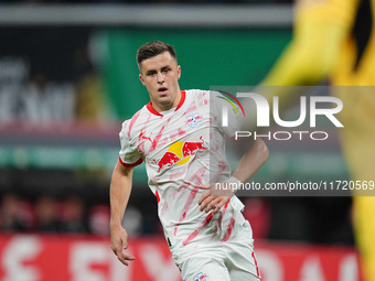 Christoph Baumgartner of Leipzig looks on during the DFB Cup  Second Round match between RB Leipzig and FC St. Pauli at Red Bull arena, Leip...