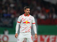 André Silva of Leipzig looks on during the DFB Cup  Second Round match between RB Leipzig and FC St. Pauli at Red Bull arena, Leipzig, Germa...