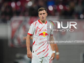 Christoph Baumgartner of Leipzig looks on during the DFB Cup  Second Round match between RB Leipzig and FC St. Pauli at Red Bull arena, Leip...