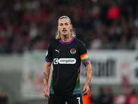 Jackson Irvine of FC St. Pauli looks on during the DFB Cup  Second Round match between RB Leipzig and FC St. Pauli at Red Bull arena, Leipzi...