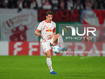 Willi Orbán of Leipzig controls the ball during the DFB Cup  Second Round match between RB Leipzig and FC St. Pauli at Red Bull arena, Leipz...