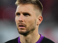 Karol Mets of FC St. Pauli looks on during the DFB Cup  Second Round match between RB Leipzig and FC St. Pauli at Red Bull arena, Leipzig, G...