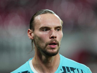 Maarten Vandevoordt of Leipzig looks on during the DFB Cup  Second Round match between RB Leipzig and FC St. Pauli at Red Bull arena, Leipzi...