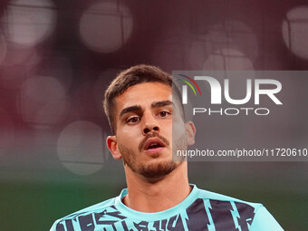 André Silva of Leipzig looks on during the DFB Cup  Second Round match between RB Leipzig and FC St. Pauli at Red Bull arena, Leipzig, Germa...