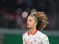 Viggo Gebel of Leipzig looks on during the DFB Cup  Second Round match between RB Leipzig and FC St. Pauli at Red Bull arena, Leipzig, Germa...