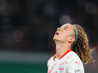 Viggo Gebel of Leipzig looks on during the DFB Cup  Second Round match between RB Leipzig and FC St. Pauli at Red Bull arena, Leipzig, Germa...