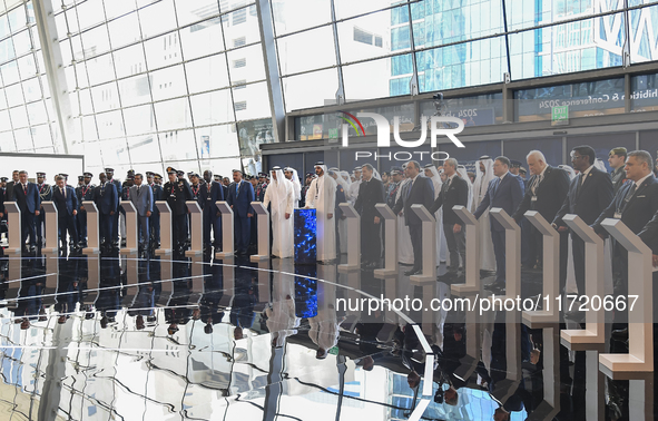 Sheikh Khalifa bin Hamad bin Khalifa Al Thani, Qatar Minister of Interior, inaugurates the 15th edition of the Milipol Qatar 2024 Exhibition...