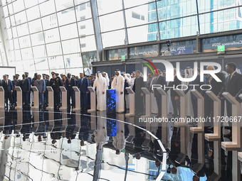 Sheikh Khalifa bin Hamad bin Khalifa Al Thani, Qatar Minister of Interior, inaugurates the 15th edition of the Milipol Qatar 2024 Exhibition...