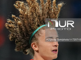 Viggo Gebel of Leipzig looks on during the DFB Cup  Second Round match between RB Leipzig and FC St. Pauli at Red Bull arena, Leipzig, Germa...