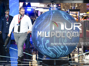 People visit after the opening ceremony of the 15th edition of the Milipol Qatar 2024 Exhibition and Conference in Doha, Qatar, on October 2...