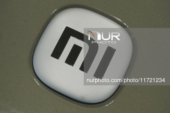 The logo of Xiaomi is shown in Hangzhou, China, on October 30, 2024. 