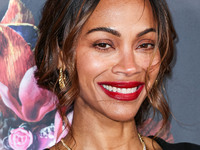 Zoe Saldana arrives at The French American Film Festival - Opening Night Premiere Of Netflix's 'Emilia Perez' held at the Directors Guild of...