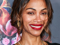 Zoe Saldana arrives at The French American Film Festival - Opening Night Premiere Of Netflix's 'Emilia Perez' held at the Directors Guild of...