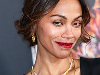 Zoe Saldana arrives at The French American Film Festival - Opening Night Premiere Of Netflix's 'Emilia Perez' held at the Directors Guild of...