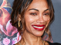 Zoe Saldana arrives at The French American Film Festival - Opening Night Premiere Of Netflix's 'Emilia Perez' held at the Directors Guild of...