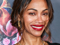 Zoe Saldana arrives at The French American Film Festival - Opening Night Premiere Of Netflix's 'Emilia Perez' held at the Directors Guild of...