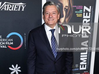 Ted Sarandos arrives at The French American Film Festival - Opening Night Premiere Of Netflix's 'Emilia Perez' held at the Directors Guild o...