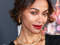 Zoe Saldana arrives at The French American Film Festival - Opening Night Premiere Of Netflix's 'Emilia Perez' held at the Directors Guild of...