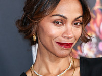 Zoe Saldana arrives at The French American Film Festival - Opening Night Premiere Of Netflix's 'Emilia Perez' held at the Directors Guild of...