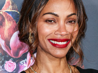 Zoe Saldana arrives at The French American Film Festival - Opening Night Premiere Of Netflix's 'Emilia Perez' held at the Directors Guild of...