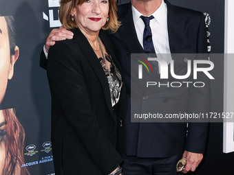 Lesli Linka Glatter and Jacques Audiard arrive at The French American Film Festival - Opening Night Premiere Of Netflix's 'Emilia Perez' hel...