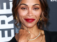 Zoe Saldana arrives at The French American Film Festival - Opening Night Premiere Of Netflix's 'Emilia Perez' held at the Directors Guild of...