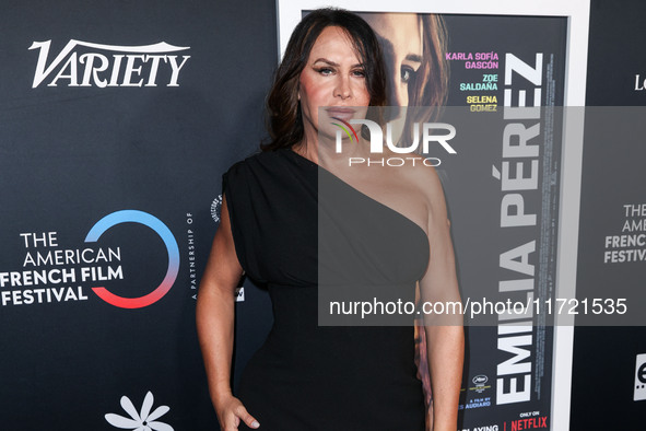 Karla Sofia Gascon arrives at The French American Film Festival - Opening Night Premiere Of Netflix's 'Emilia Perez' held at the Directors G...